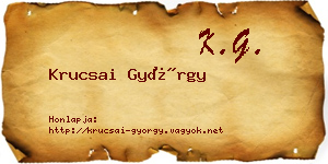 Krucsai György névjegykártya