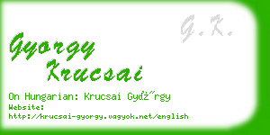 gyorgy krucsai business card